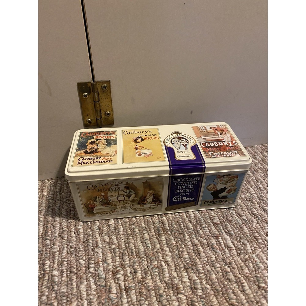 Vintage 90s Cadburys Chocolate Finger Biscuit Tin, Made in Canada